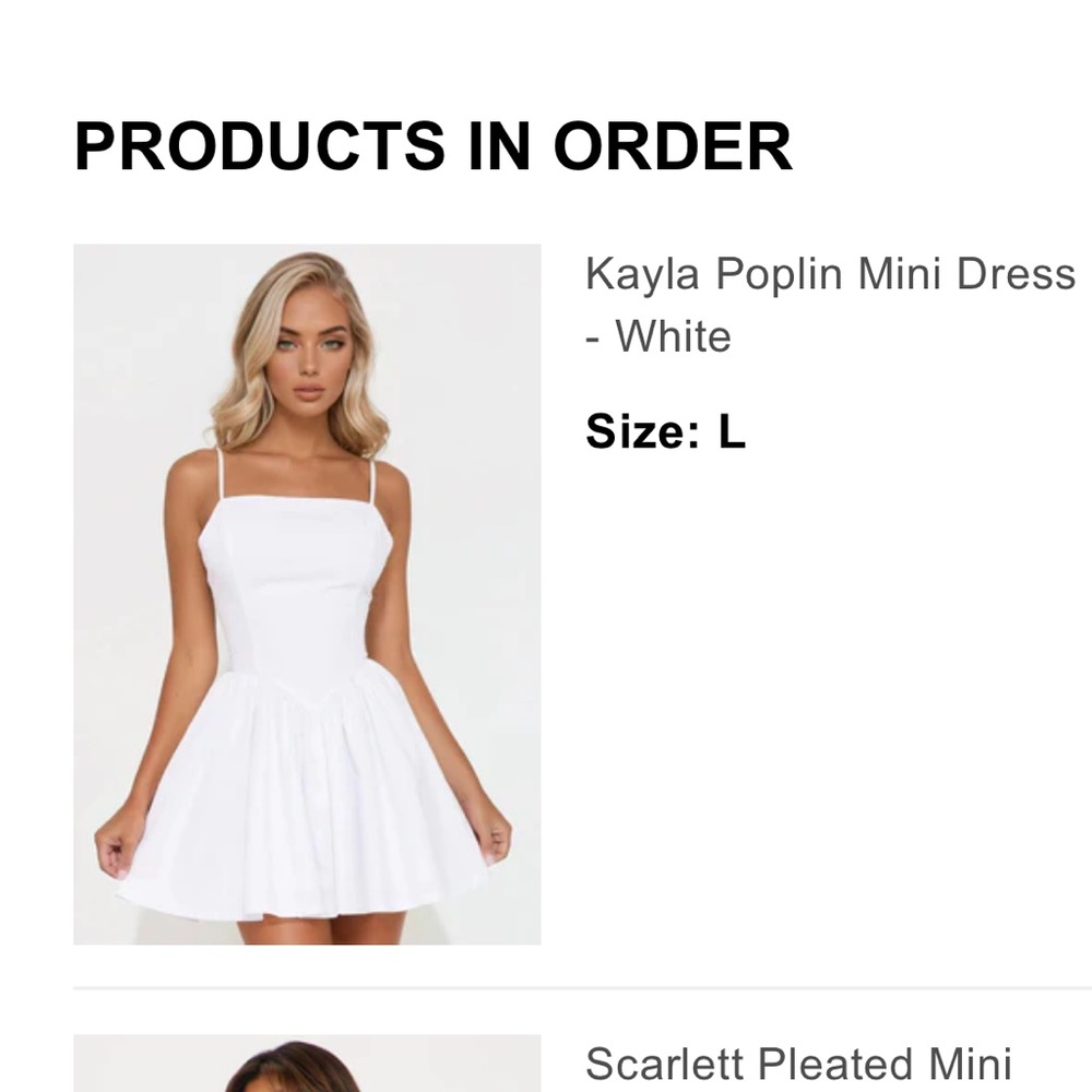 White Kayla Poplin Mini Dress